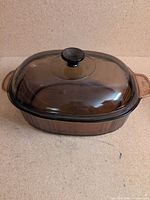 Amber Visions roasting pan with lid, overall view