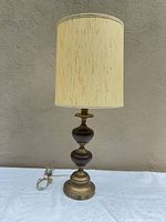 Full view of lamp with shade showing overall design and condition