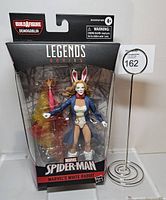 Front view of factory-sealed Marvel Legends White Rabbit figure in box