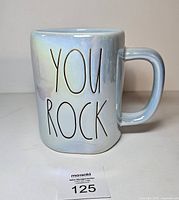 Front view showing wording and glaze