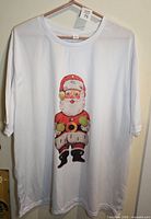 Front view showing Santa graphic and overall condition