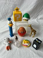 Group shot of all 10 novelty toys on white background
