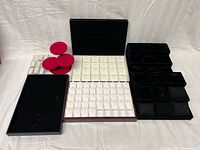 overview of entire lot showing trays, insert, pads