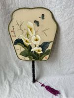 Full view of silk panel fan front