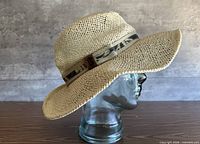 Side profile of hat on mannequin head