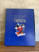 Front of blue Fantasia slipcase with Sorcerer Mickey artwork