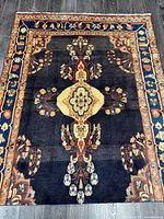 Full view of rug showing overall design and colors