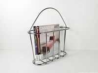 Rack with magazines inside showing capacity and scale