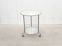 Full view of two-tier IKEA Heimdal side table