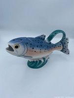 full view of ceramic fish pot intact