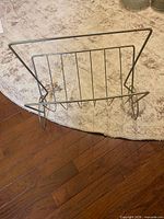 Front view showing gold-tone wire construction and dividers