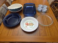 All 11 pieces arranged on table