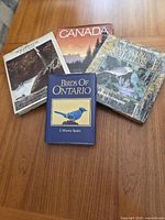 All four hardcover books spread on table