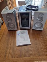 Full stereo system with speakers, remote and manual