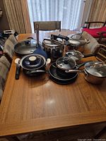 Group shot of all cookware on table