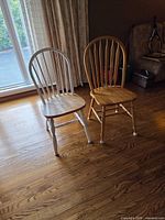 Both spindle back chairs side by side