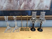 All three pairs lined up on table