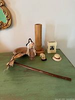 All seven decor items grouped on table