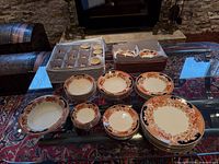 Overview of entire Balmoral Derby set on table