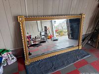 Front view of entire mirror showing frame design and scale