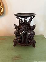 Full view of metal candle holder front