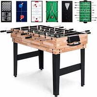Stock-style image showing full multi-game table with small thumbnails of alternate surfaces
