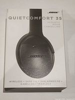 Front of retail box showing Bose QC35 branding and product image