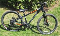 Full left-side view of Cannondale Trail 24" bike showing frame, wheels, fork, brakes