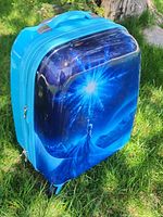Angled front view showing Elsa Frozen graphic and blue shell