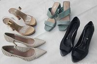 Overview of four pairs of women’s shoes