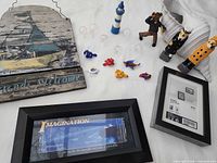 Group shot of all items arranged on cloth background