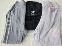 Group shot of all three clothing items