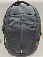 Front view of Vanguard UP-Rise 43 bag showing logo, zipper layout