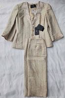 Rena Lange blazer and skirt laid out