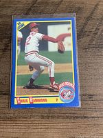 Front view of 1990 Score Chris Hammond rookie card in sleeve