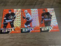 All three Pinnacle Epix Alexei Yashin cards front view