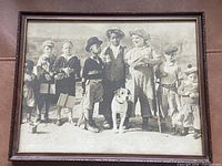 Framed black-and-white photo of Little Rascals cast