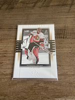 Front view of Patrick Lalime SP Authentic hockey card in sleeve