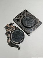 Both inkstones side by side showing overall design and relative sizes