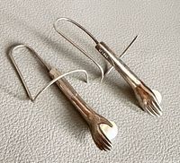 Both earrings showing full design and ear wires