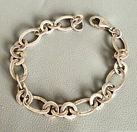 Full view of sterling silver link bracelet