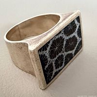 side view showing rectangular inlay and band width