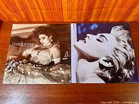Front covers of both Madonna LPs
