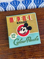 Front view of My Pencil Brand Mickey Mouse colour pencils box