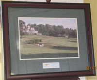 Full view of framed photograph with mat and frame