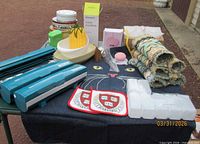 overview of all kitchen items on table