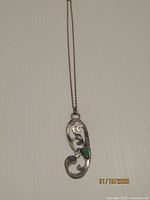 Full view of necklace showing chain length and pendant