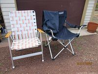 Both outdoor chairs side by side