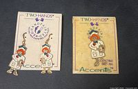 earrings and pin on original Two Hands Accents cards
