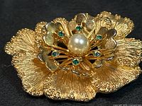 Front view of entire brooch showing design and stones
